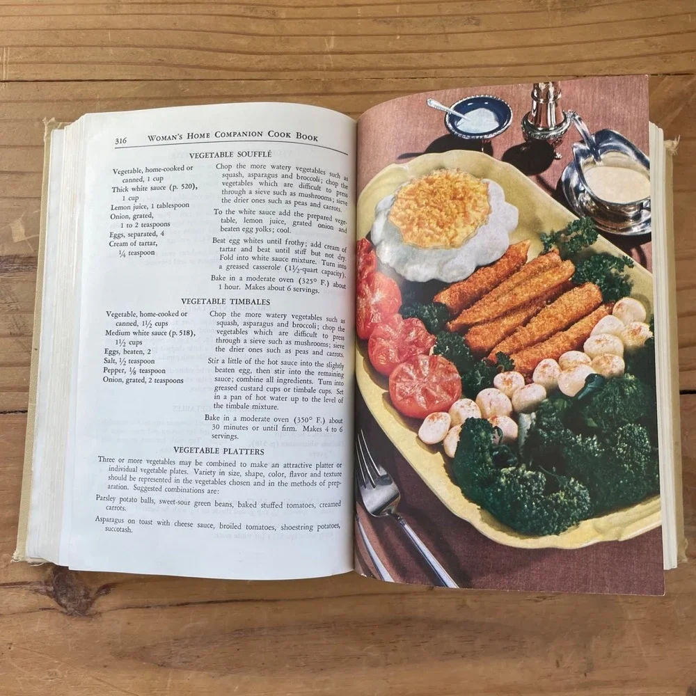 Vintage 1945 Woman's Home Companion Cookbook Recipes Cook Book‎ Hardcover